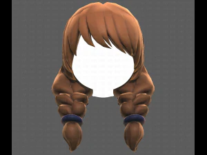 Base Hair for girl V15 3D Model