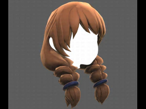 Base Hair for girl V15 3D Model