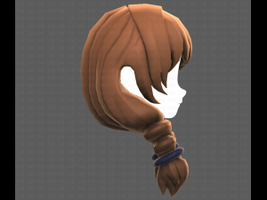 Base Hair for girl V15 3D 모델