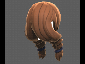 Base Hair for girl V15 3D 모델