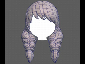 Base Hair for girl V15 3D Model