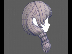 Base Hair for girl V15 3D Model