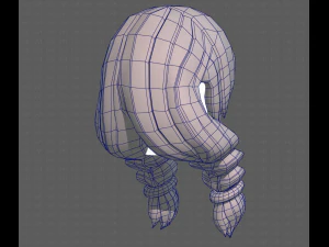 Base Hair for girl V15 3D Model