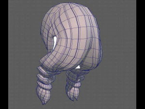 Base Hair for girl V15 3D Model