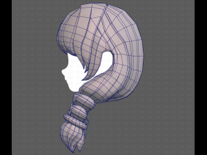 Base Hair for girl V15 3D 모델