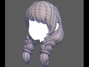 Base Hair for girl V15 3D 모델