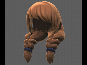 Base Hair for girl V15 3D 모델