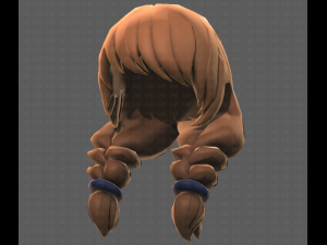 Base Hair for girl V15 3D 모델