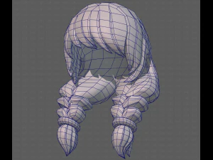 Base Hair for girl V15 3D Model