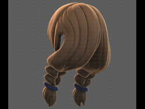 Base Hair for girl V15 3D 모델