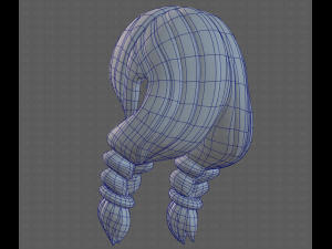 Base Hair for girl V15 3D 모델