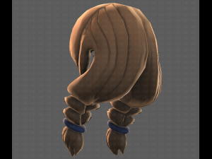Base Hair for girl V15 3D 모델