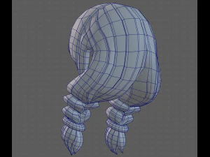 Base Hair for girl V15 3D Model
