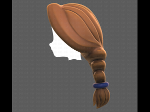 Base Hair for girl V16 3D मॉडल