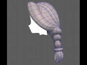 Base Hair for girl V16 3D मॉडल