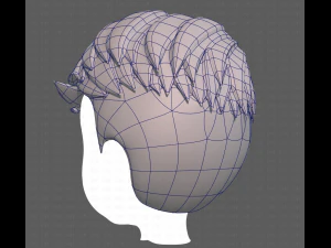 Base Hair for Boy V16 3D Model