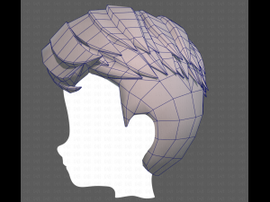 Base Hair for Boy V16 3Dモデル