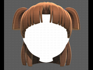 Base Hair for girl V17 Modelo 3D