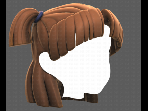 Base Hair for girl V17 Modelo 3D