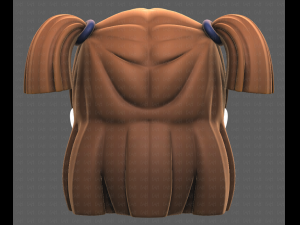 Base Hair for girl V17 Modelo 3D