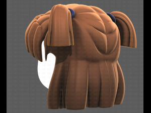 Base Hair for girl V17 Modelo 3D