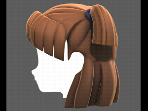 Base Hair for girl V17 Modelo 3D