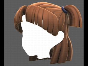 Base Hair for girl V17 Modelo 3D