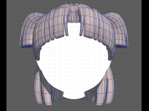 Base Hair for girl V17 Modelo 3D