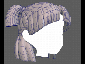 Base Hair for girl V17 Modelo 3D