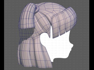 Base Hair for girl V17 Modelo 3D