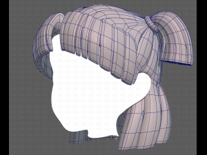 Base Hair for girl V17 Modelo 3D