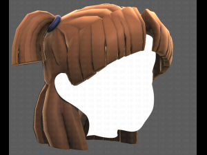 Base Hair for girl V17 Modelo 3D