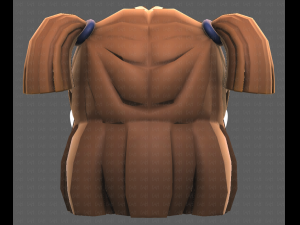 Base Hair for girl V17 Modelo 3D