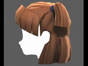 Base Hair for girl V17 Modelo 3D