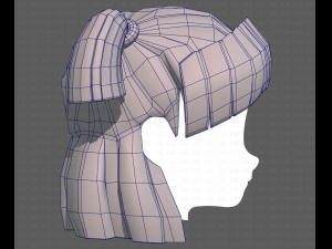 Base Hair for girl V17 Modelo 3D