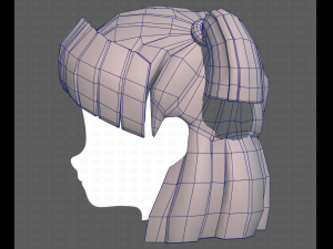 Base Hair for girl V17 Modelo 3D