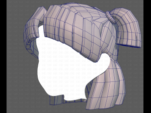 Base Hair for girl V17 Modelo 3D