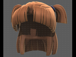 Base Hair for girl V17 Modelo 3D
