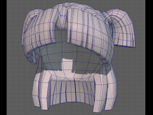 Base Hair for girl V17 Modelo 3D