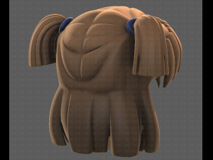 Base Hair for girl V17 Modelo 3D