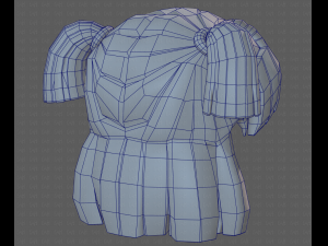 Base Hair for girl V17 Modelo 3D