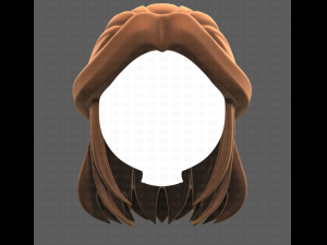 Base Hair for girl V18 3D Model
