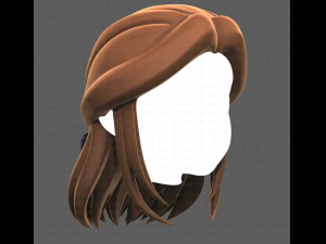 Base Hair for girl V18 3D Model