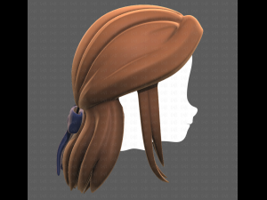 Base Hair for girl V18 3D Model