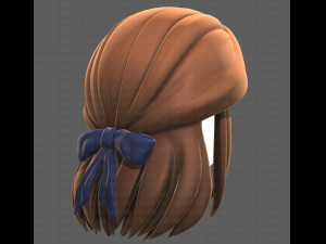 Base Hair for girl V18 3D Model
