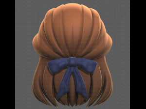 Base Hair for girl V18 3D Model
