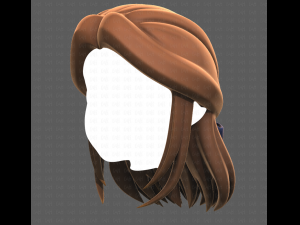 Base Hair for girl V18 3D Model