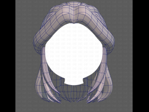 Base Hair for girl V18 3D Model