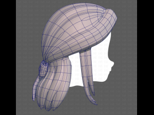Base Hair for girl V18 3D Model
