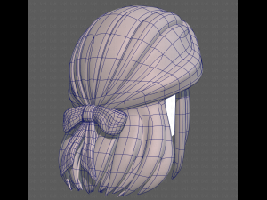 Base Hair for girl V18 3D Model